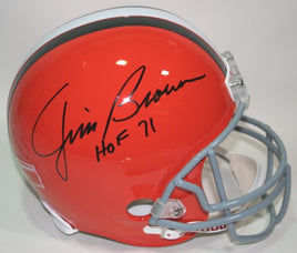 Jim Brown Autographed Cleveland Replica Helmet W/ HOF 71 Inscription