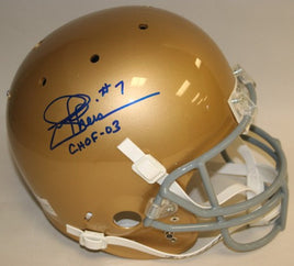 Joe Theismann Autographed Notre Dame Schutt Replica Helmet
