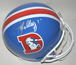 John Elway Autographed Throwback Denver 1975-96 Replica Helmet