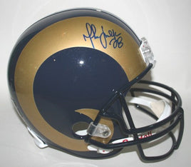 Marshall Faulk Autographed St. Louis Replica Helmet