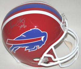 Thurman Thomas Autographed Throwback Bills Replica Helmet W/ HOF 07 Inscription