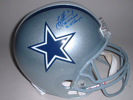 Troy Aikman Autographed Dallas Triple Inscription Replica Helmet