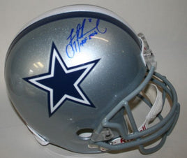 Troy Aikman Autographed Dallas Replica Helmet W/ HOF 2006