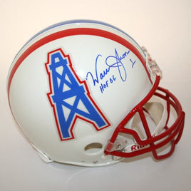 Warren Moon Autographed Throwback 1981-96 Houston Authentic Helmet