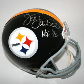 Jack Lambert Autographed Throwback Pittsburgh Replica Helmet W/ HOF '90