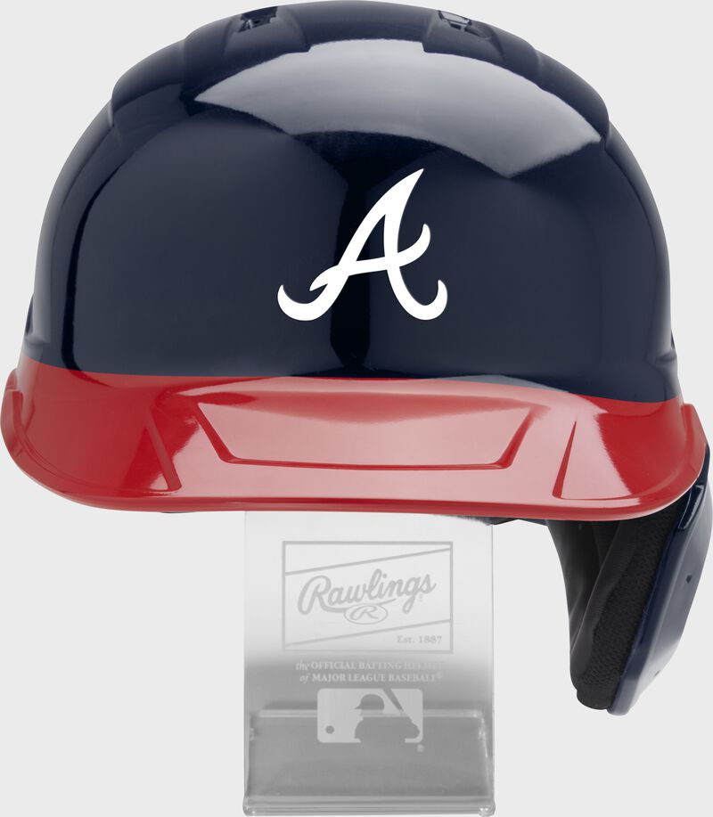 atlanta braves motorcycle helmet ATLANTA BRAVES RAWLINGS REPLICA FULL SIZE BATTING HELMET| Retail Experience Victory Collectibles