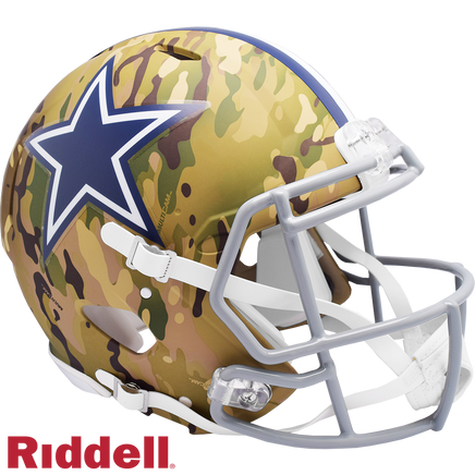 dallas cowboys football helmet for sale DALLAS COWBOYS CAMO LIMITED EDITION AUTHENTIC HELMET| Retail Experience Victory Collectibles