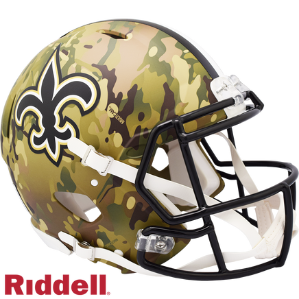 camo football helmet for sale NEW ORLEANS SAINTS CAMO LIMITED EDITION AUTHENTIC HELMET| Retail Experience Victory Collectibles