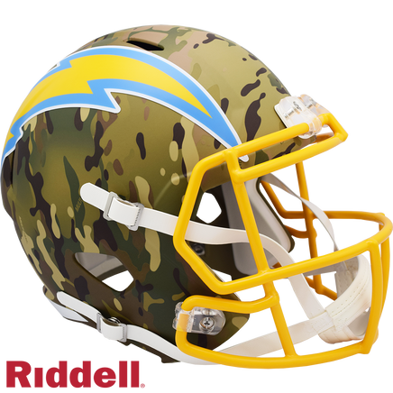 camo football helmet for sale LOS ANGELES CHARGERS CAMO LIMITED EDITION REPLICA HELMET| Retail Experience Victory Collectibles