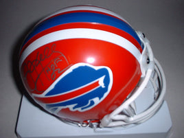 Jim Kelly Autographed Buffalo Bills w/ HOF 02 Inscription Mini Helmet