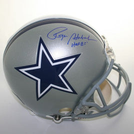 Roger Staubach Autographed Dallas Authentic Helmet - Double Inscription