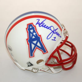 Warren Moon Autographed Throwback 1981-96 Houston Oilers Mini Helmet